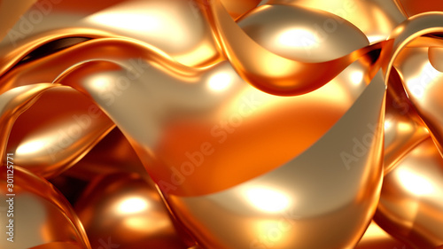 luxury-background-with-metal-drapery-fabric-3d-illustration-3d-rendering