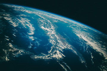 Wall Mural - earth, galaxy and stars. the elements of this image furnished b