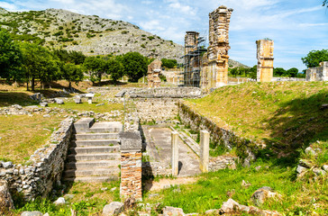 Ruins of the ancient city of Philippi in Greece