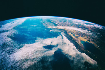 Wall Mural - blue earth, shot in distance. the elements of this image furnish