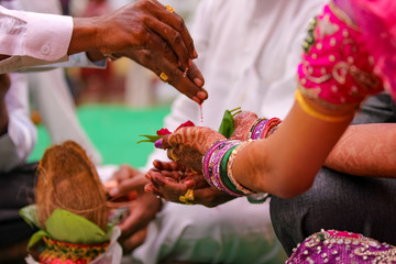 Wall Mural - Maharashtra wedding ceremony in Hinduism 