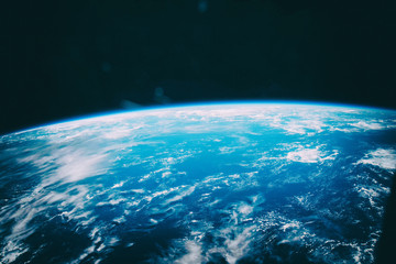 Wall Mural - blue earth, shot in distance. the elements of this image furnish