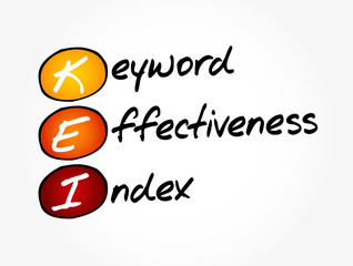 Poster - kei - keyword effectiveness index acronym, business concept background