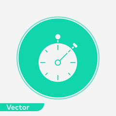 Wall Mural - Stopwatch vector icon sign symbol