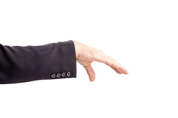 Aufkleber - male hand isolated on white