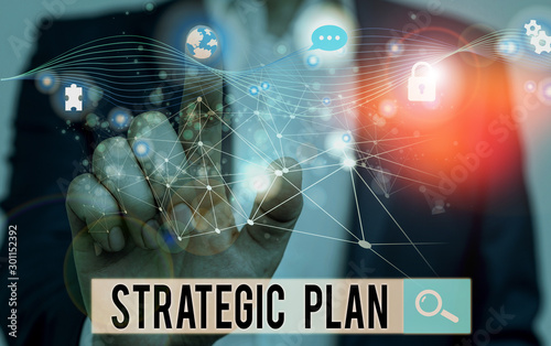 Fotomural Word writing text Strategic Plan