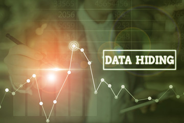 Poster - Word writing text Data Hiding. Business photo showcasing Secretly embedding data in graphics images and other file types