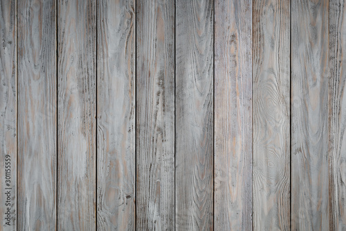 Blue wooden background with old painted boards Canvas Print