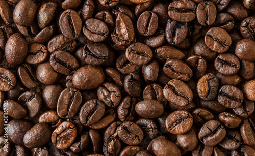 Fotografía roasted coffee beans, can be used as a background