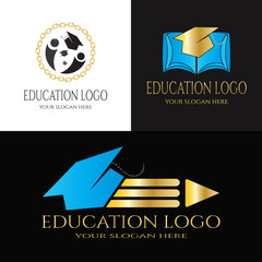 Canvas Print - collection of educational logos