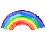 Fototapeta Tęcza - the rainbow is a seven color wonder of nature. watercolor illustration