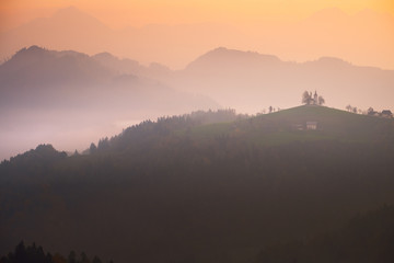 Poster - Autumn landscape in  Slovenia