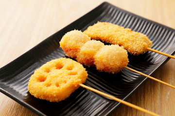 Sticker - 串カツ　Kushikatsu (Japanese deep-fried skewers)