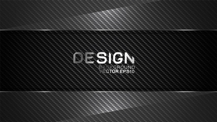 Poster - vector design trendy and technology background concept. glass frame border dimension by carbon fiber