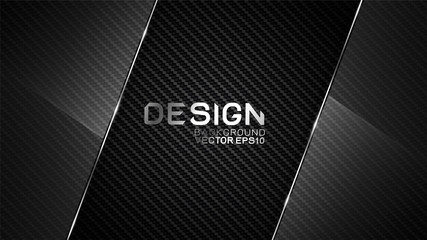 Poster - vector design trendy and technology background concept. glass frame border dimension by carbon fiber