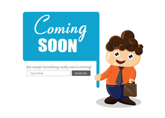 Wall Mural - Coming soon website template. Coming soon landing page design. Coming soon page for a new website. We are launching soon – Illustration