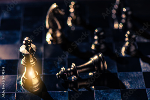 Cuadros en Lienzo chess board game for ideas and competition and strategy, business success concep