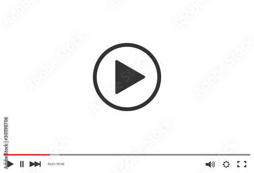 Cuadros en Lienzo Video player bar template for your design for web site and app