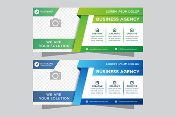 Poster - abstract banner design web template set, horizontal header web banner. modern cover header backgroun