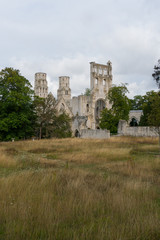 Wall Mural - view of the ruins if the historic Jumieges Abbey in Normandy