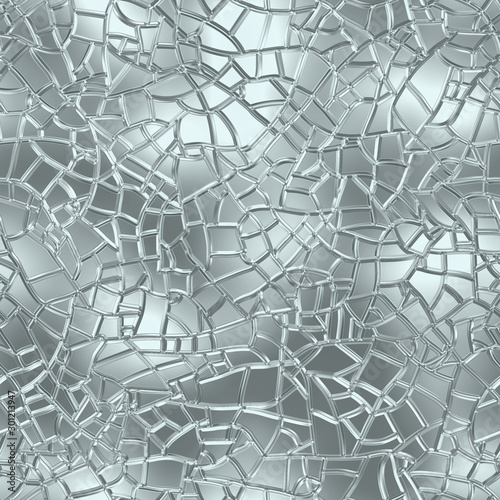 Naklejka na szybę Glass seamless texture for window with cracked pattern, 3d illustration