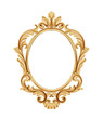Louis XVI style mirror with golden neoclassic ornaments. Vector
