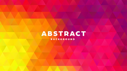 Wall Mural - triangle polygonal abstract background. colorful gradient design. low poly shape banner. vector illu