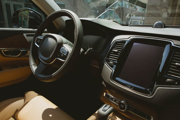 Modern car interior