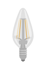 Incandescent lamp realistic vector illustration