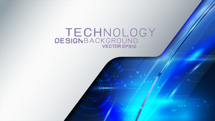 Poster - vector design trendy and digital technology concept. frame border dimension with light movement also