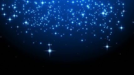 falling stars in space blue background