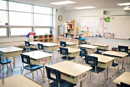 Cuadros en Lienzo classroom of a daycare center without children and teacher