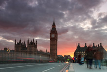 Big Ben E Il Parlamento Di Londra Al Tramonto