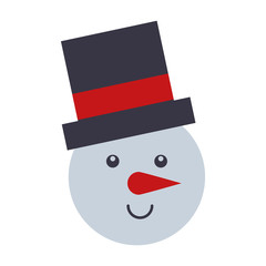 Sticker - merry christmas snowman cute character