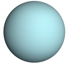 High Detailed Uranus Planet Of Solar System Isolated. Fiction Blue Planet. Elements Of This Image Furnished By NASA.