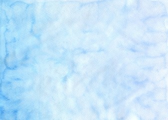 Watercolor abstract background, blue ice stains. Winter patterns.