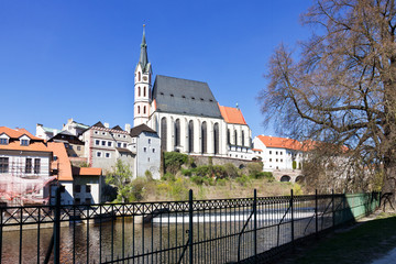 Wall Mural - st Vitus church, Cesky Krumlov town (UNESCO), South Bohemia, Czech republic, Europe