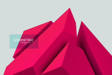 Aufkleber - 3D Geometric Divided Cube Background  