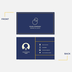 Wall Mural - Modern Geometric and Creative Business Card Template. Exclusive and Minimalist Style Design. Easy to use and Ready to Print. Vector Illustration