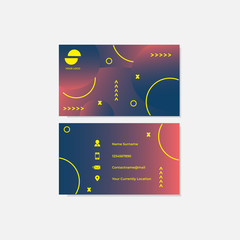 Wall Mural - Modern Geometric and Creative Business Card Template. Exclusive and Minimalist Style Design. Easy to use and Ready to Print. Vector Illustration