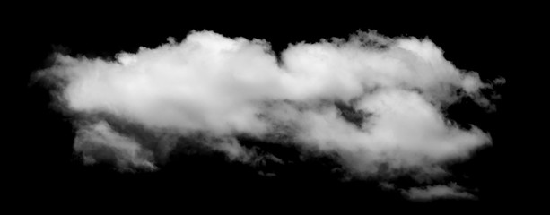 White cloud isolated on black background,Textured smoke,brush effect