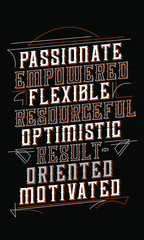 Poster - Motivational typography font poster letters