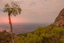 Landscape View From The Soutpansberg Mountain In The Limpopo Province In South Africa Image For Background Use With Copy Space 