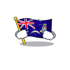 Canvas Print - flag cayman islands in character shape crying