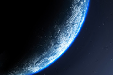 Wall Mural - earth planet with viewed from space , 3d render of planet earth, elements of this image provided by 