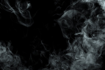 Wall Mural - Abstract powder or smoke isolated on black background