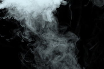 Wall Mural - Abstract powder or smoke isolated on black background