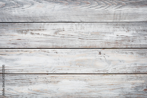 Gray wooden background with old painted boards Canvas Print