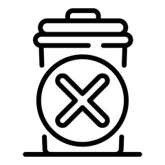 Poster - Garbage bin icon. Outline garbage bin vector icon for web design isolated on white background