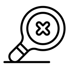 Poster - Recycling magnify glass icon. Outline recycling magnify glass vector icon for web design isolated on white background